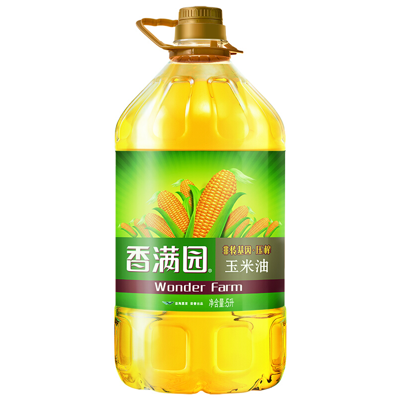 香满园 非转基因压榨玉米油5L  金龙鱼同厂
