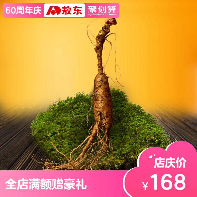 吉林敖东新鲜山参35g 正宗长白山林下参泡酒原皮带土人参