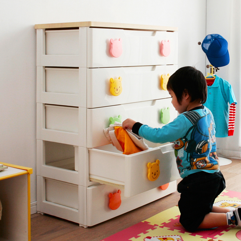 爱丽思IRIS 迪士尼儿童大号宽型收纳柜爱丽丝抽屉式玩具整理柜子