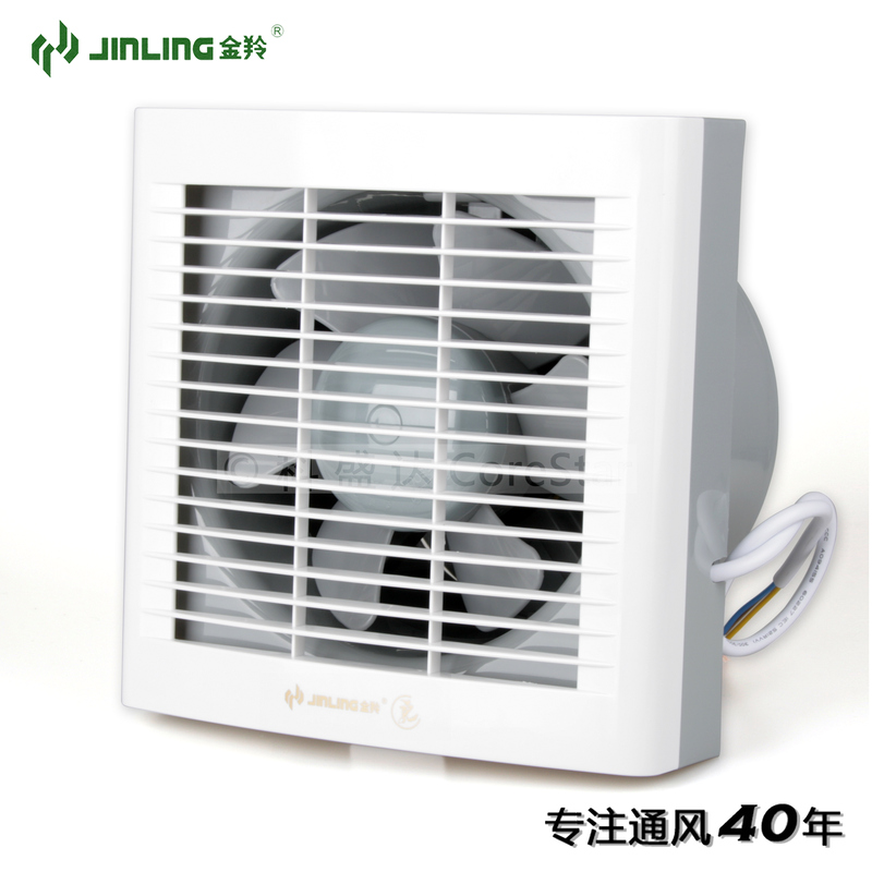 金羚排气扇6寸卫生间换气扇厨房强力窗式静音排风扇墙壁厕所家用