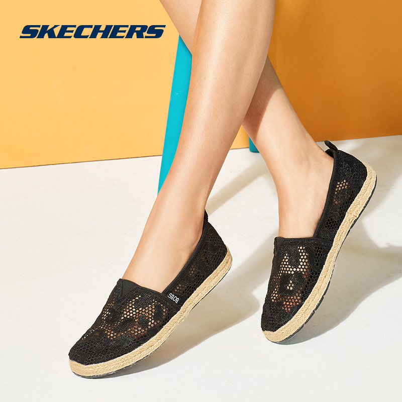 Skechers斯凯奇女鞋新款时尚一脚套 清新镂空懒人休闲鞋 66666096