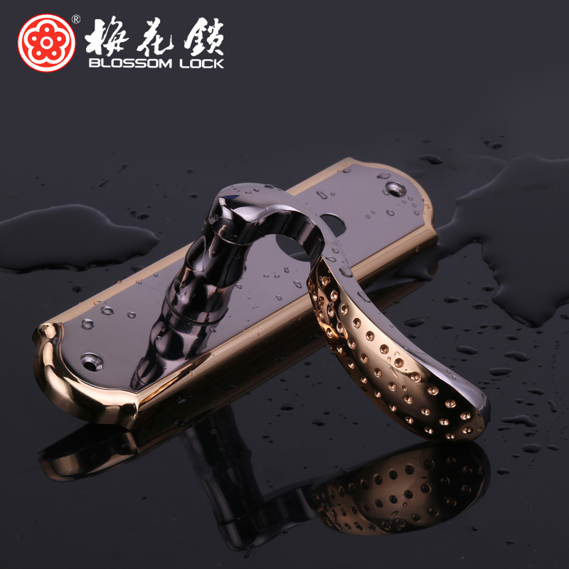 梅花锁 促销锌合金欧式室内卧室房门锁镍拉丝执手实木门防盗锁具