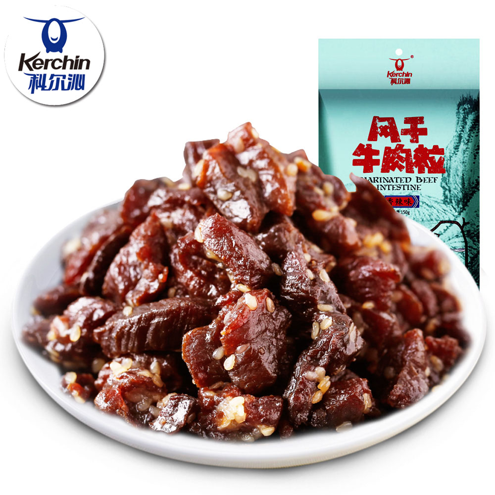 科尔沁好吃的香辣原味风干牛肉干牛肉粒150g内蒙古特产零食